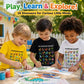 🦖Top-Angebot: 50 % Rabatt ✨ T-Shirt für Kinder mit Dinosaurier- und Alphabet-Motiv