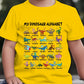 🦖Top-Angebot: 50 % Rabatt ✨ T-Shirt für Kinder mit Dinosaurier- und Alphabet-Motiv