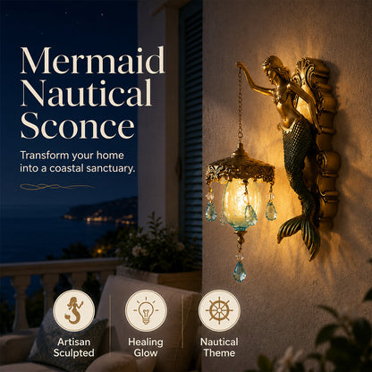 🧜‍♀️✨ Vintage-Wandleuchte mit Meerjungfrauen-Design – Für den Innen- & Außenbereich